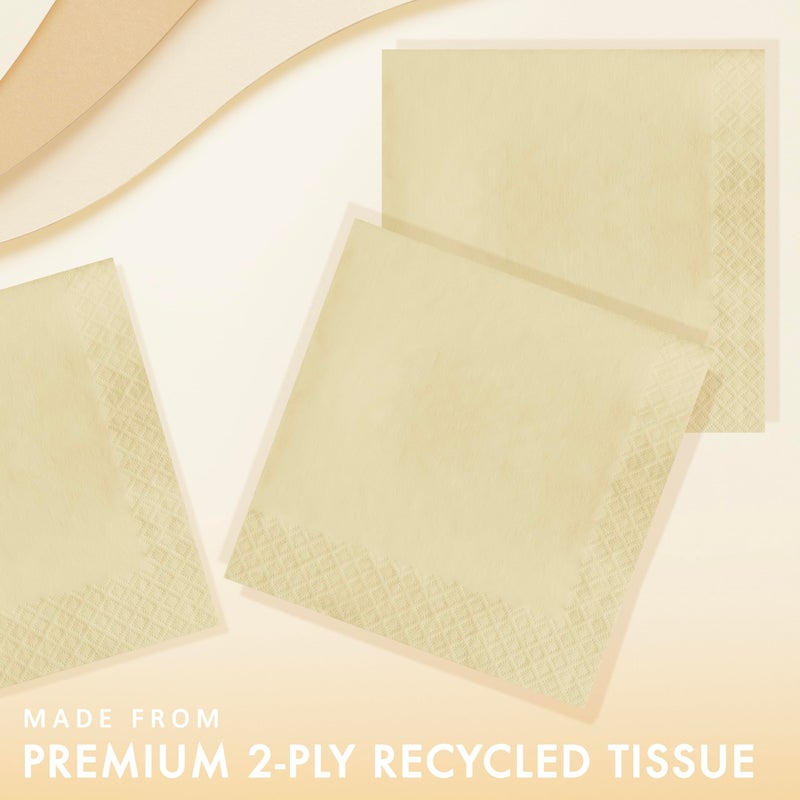 Creative Converting Touch of Color 2-Ply 50 Count Paper Lunch Napkins, Ivory - Image 2